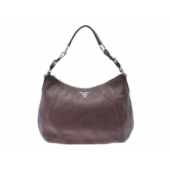 Prada Handbags - Prada Hobo Bag Brown Calfskin Card